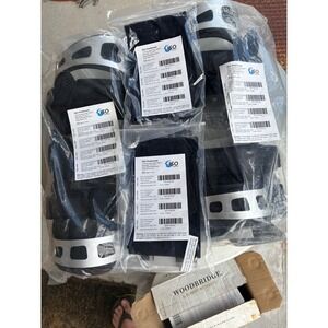 ISO Preferred OA Dual Upright ROM Hinge Knee Brace Large Left & Sleeves Set of 4